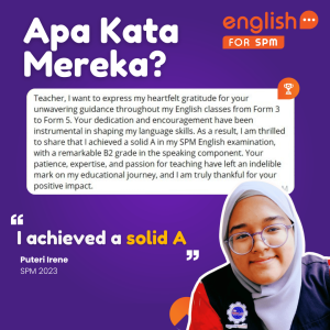 Puteri Irene - SPM testimonials