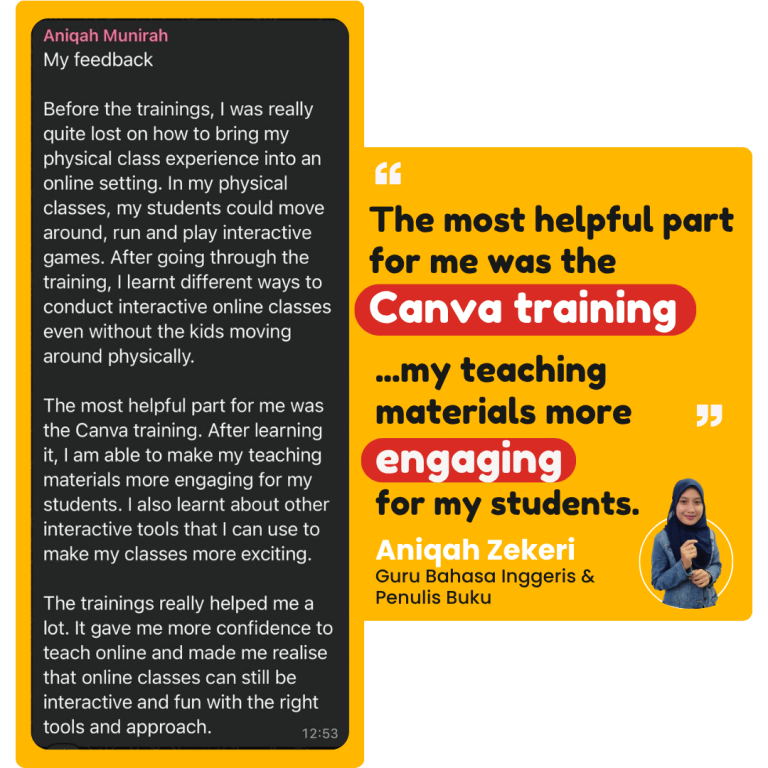Testimonial Cikgu Aniqah