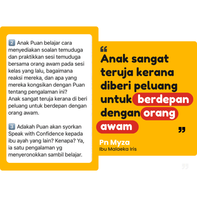 Pn Myza Ibu Malaeka Iris Testimonial SWC