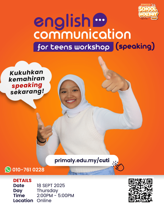 English Communication for Teens Workshop (Speaking) Details poster